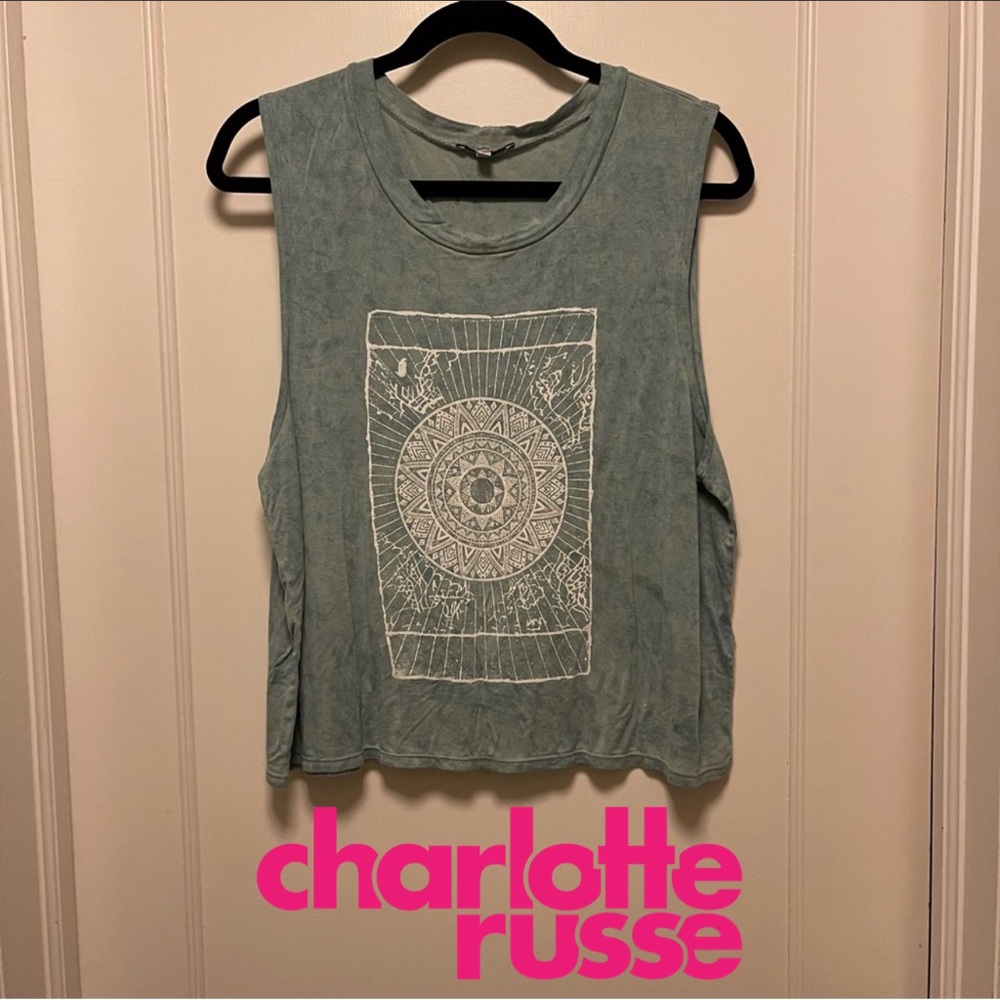 Charlotte Russe - graphic cropped tank